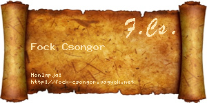 Fock Csongor névjegykártya