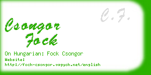 csongor fock business card